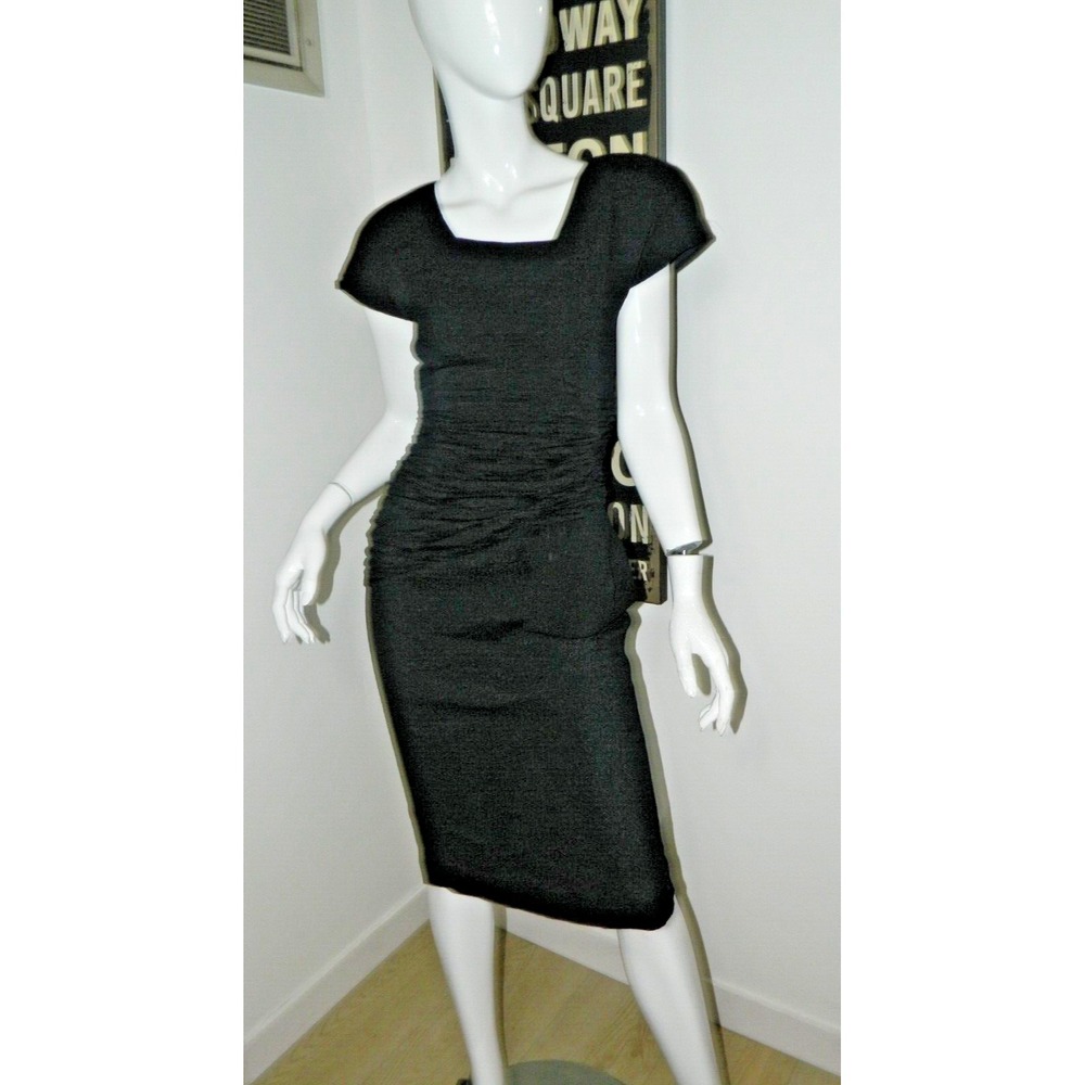 BB Collections Dress Size 4 Black Vintage 80's  Cocktail Open Back Made USA